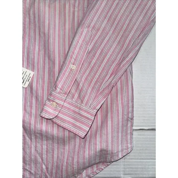 Polo Ralph Lauren Long Sleeve Custom Fit Button-Down Pink Striped Shirt NWT M - Picture 7 of 12
